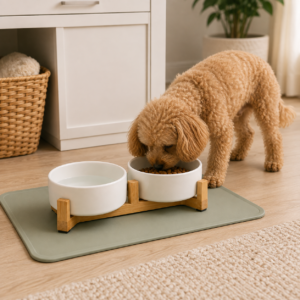 Ceramic Food and Water Bowl Set