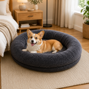 Plush Dog Bed with Removable Cover